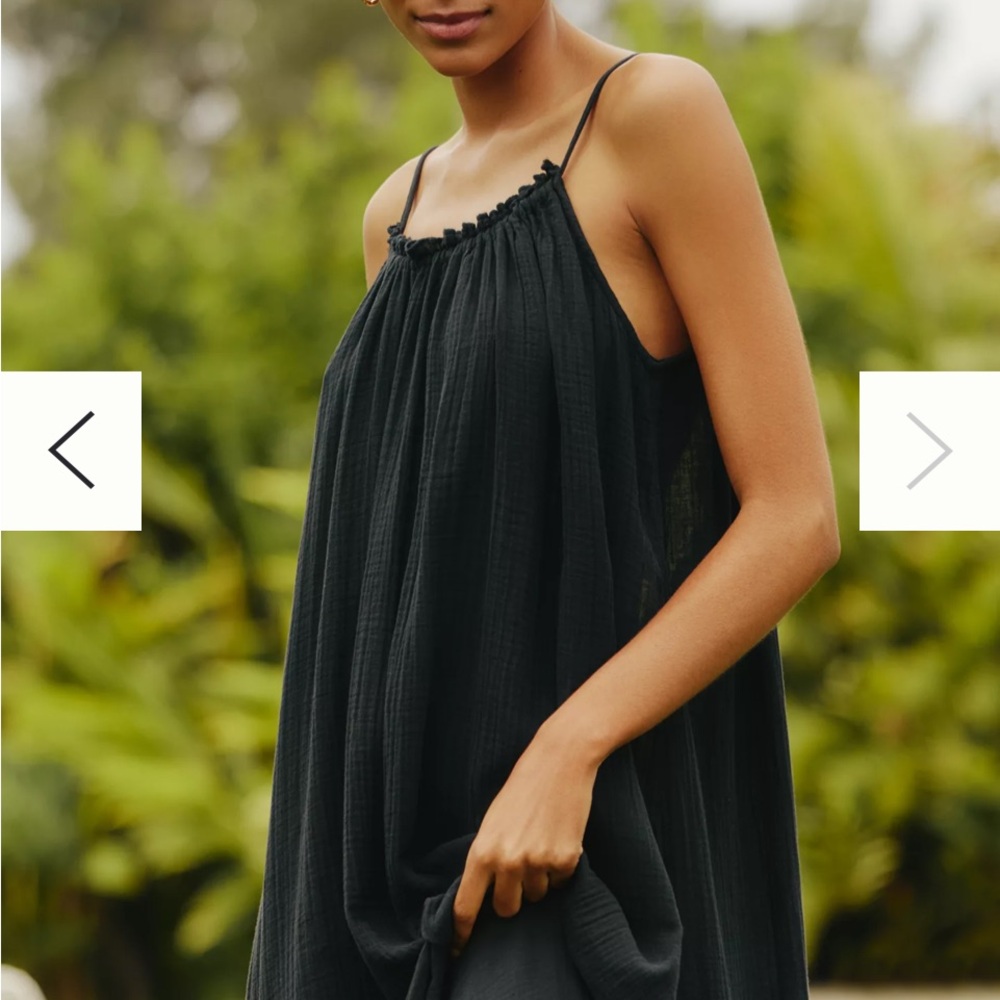 Anthropologie Coral-Orange Maxi Dress with Spaghetti Straps - Picture 7 of 7
